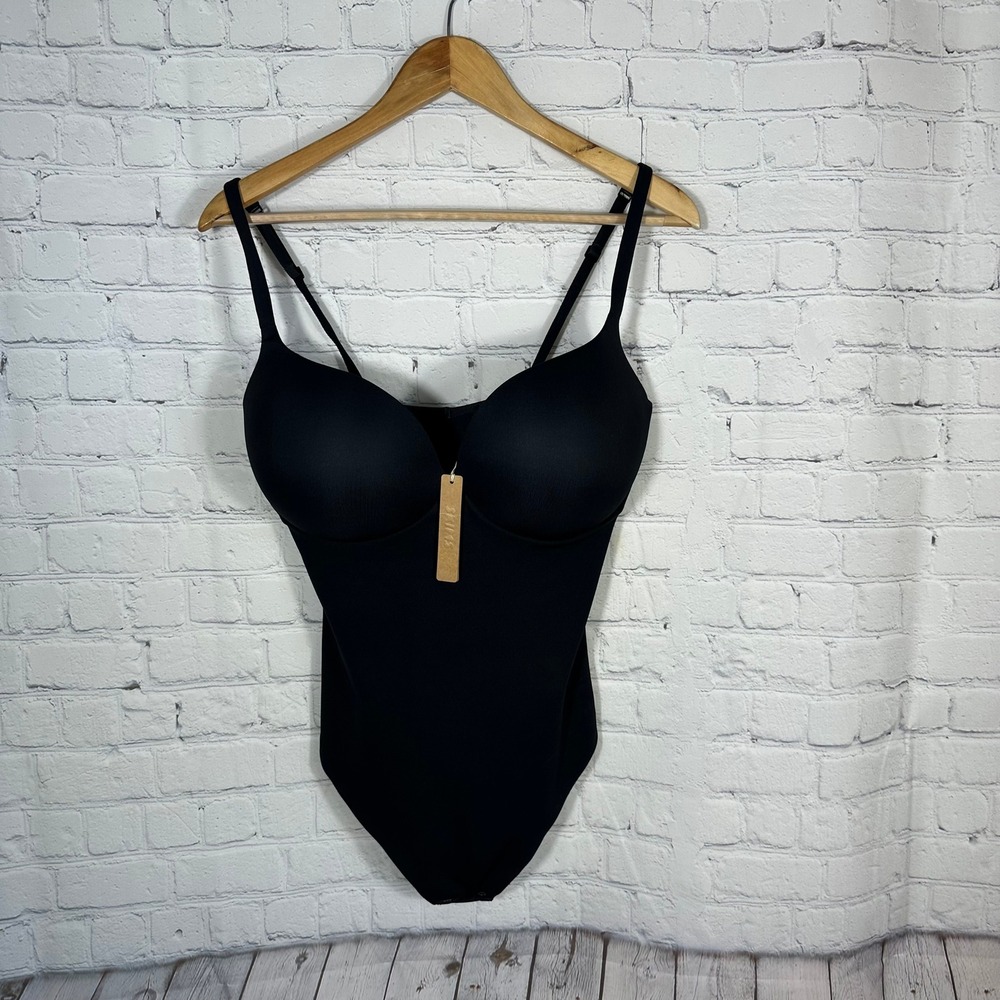 NEW SKIMS Ultimate Body Thong Bodysuit Onyx Black XL SL-THG-8044W Shapewear